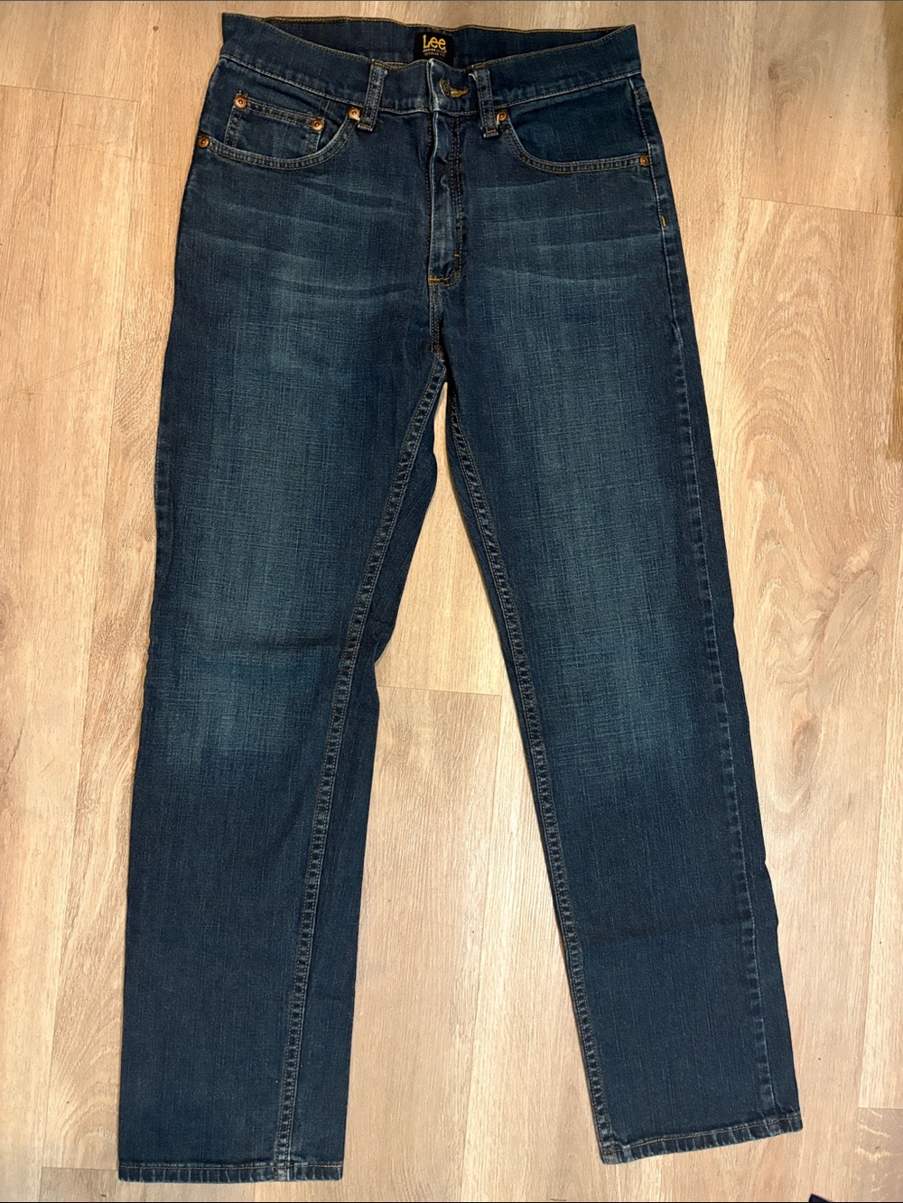 Lee Men's Straight Fit Indigo Blue Jeans 30X32